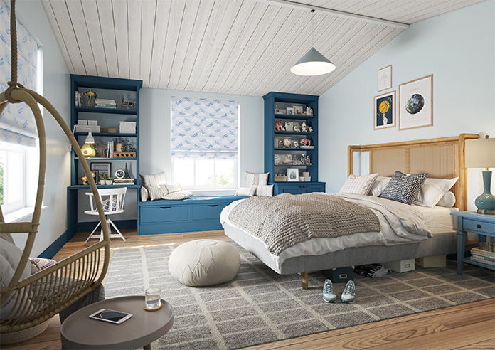 Flying Ace, Clear Sky - Twist&Fit Roman Blind - Image 6